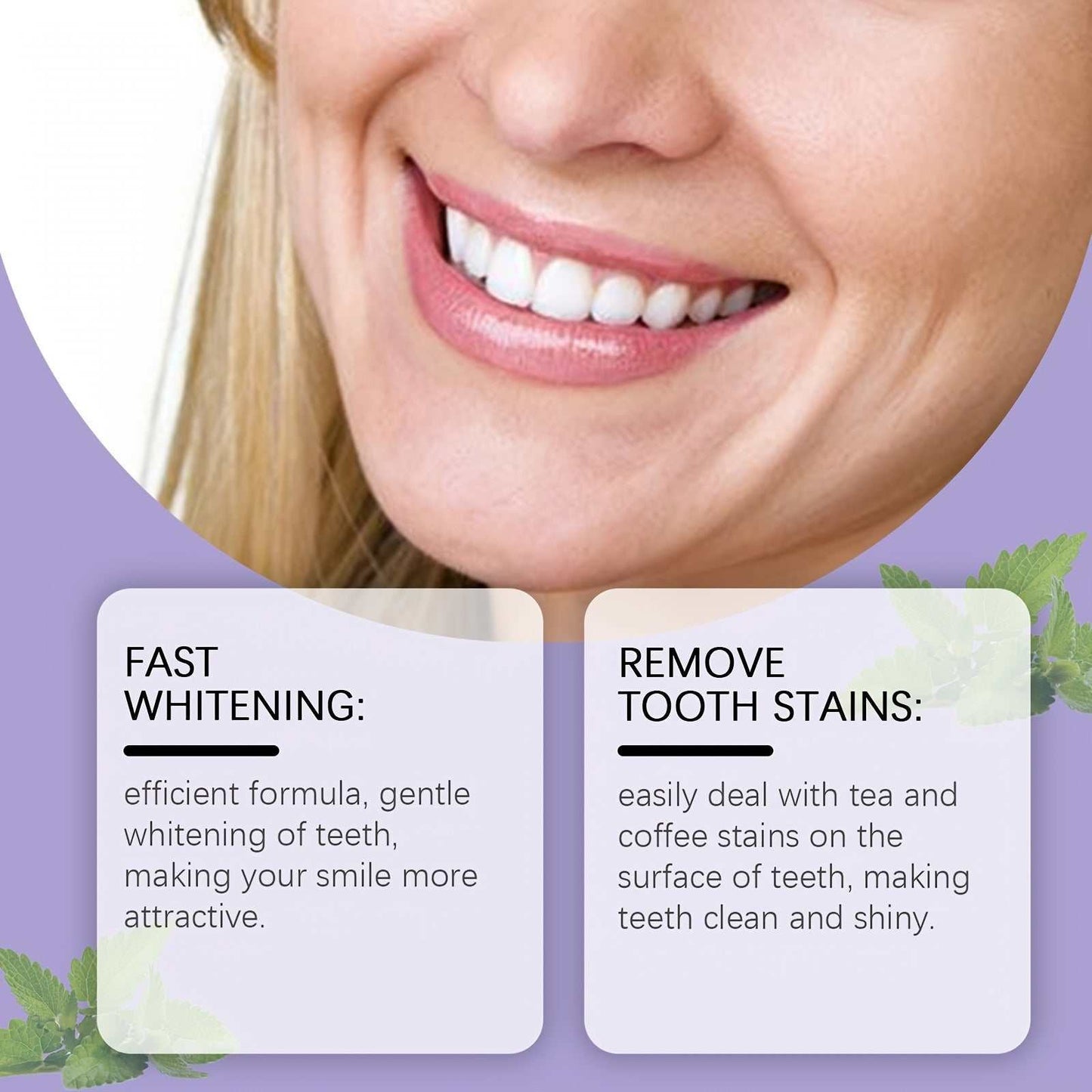 Purple Teeth Whitening Strips Easy Dry Use