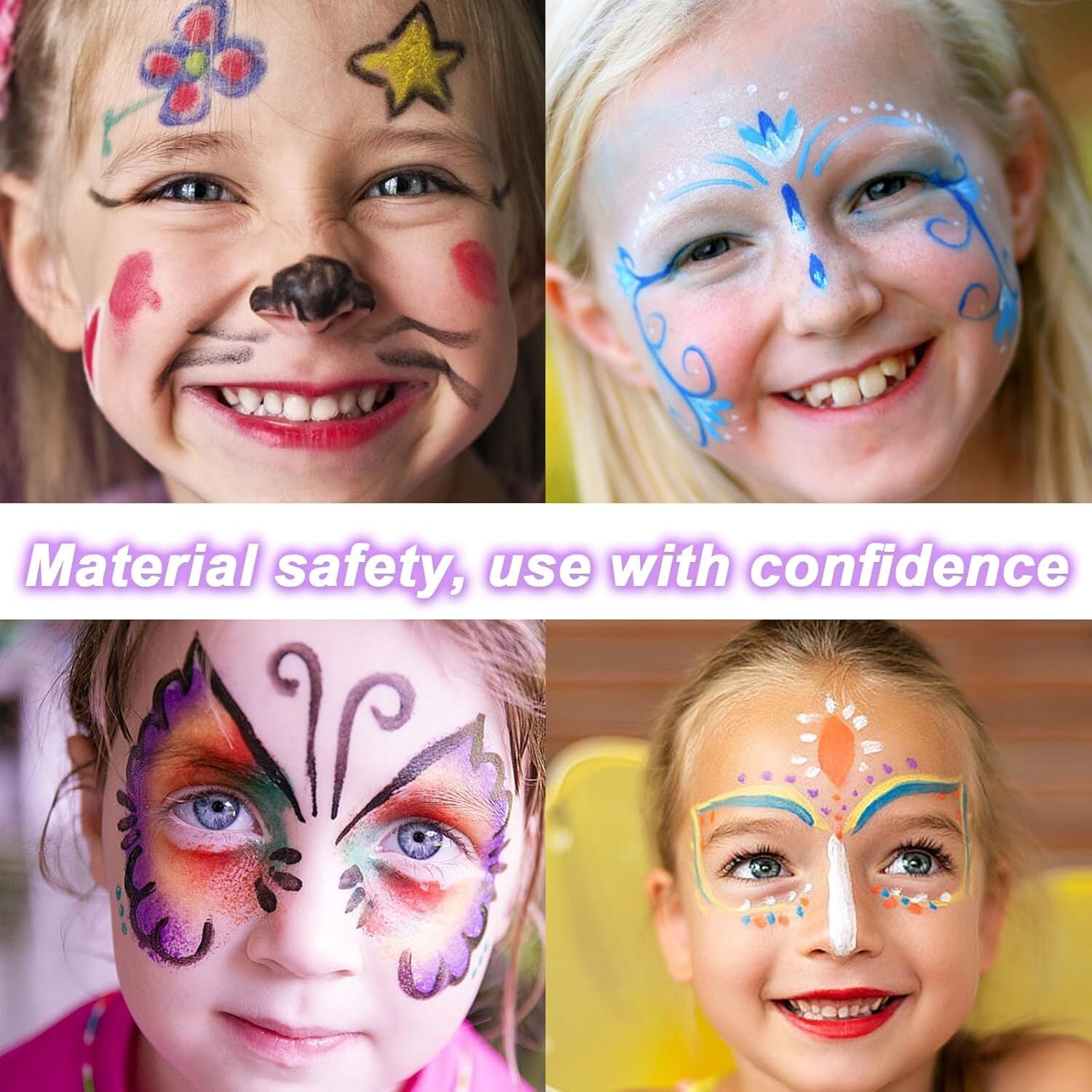 Glow in the Dark Face Body Paint, Glow in the Dark under UV Black Light Sticks